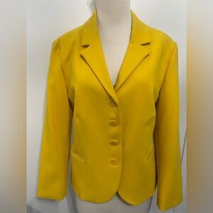 ZARA Vibrant Yellow Blazer - Size L -NEW